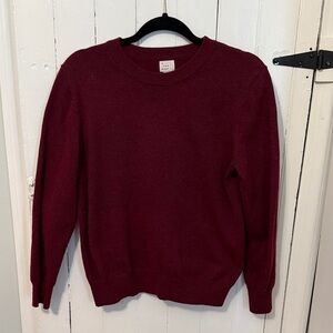 a new day  Crewneck Sweater in Deep Red